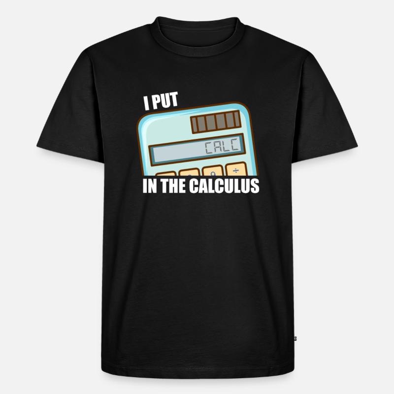 Mathe Mathematik - Männer Premium Bio T-Shirt - Schwarz