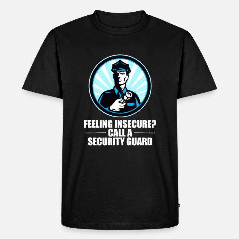 Security Wachmann Sicherheitsdienst - Männer Premium Bio T-Shirt - Schwarz