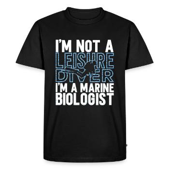 Marine biology - Men's Premium Organic T-Shirt - black - Front - Nico (187cm)