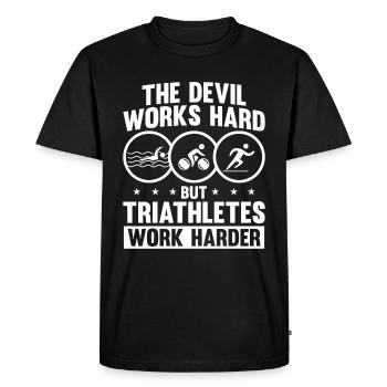 Triathlon - Men's Premium Organic T-Shirt - black - Front - Nico (187cm)