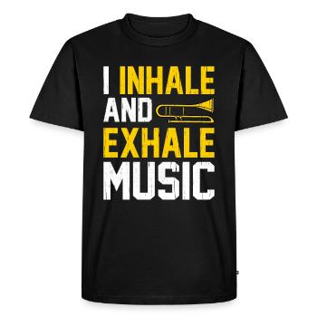 Trombone - Men's Premium Organic T-Shirt - black - Front - Nico (187cm)