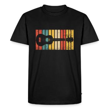 Ukulele - Men's Premium Organic T-Shirt - black - Front - Nico (187cm)