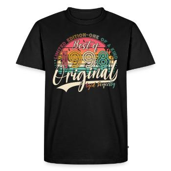 1998 Vintage Vintage Retro Cadeau d’anniversaire - T-shirt Premium bio Homme - noir - Devant - Nico (187cm)