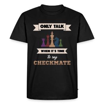 Checkmate Chess Chess Player Échiquier - T-shirt Premium bio Homme - noir - Devant - Nico (187cm)