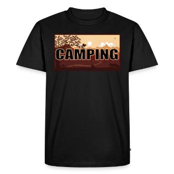 Camping cool dans la nature Design - T-shirt Premium bio Homme - noir - Devant - Nico (187cm)