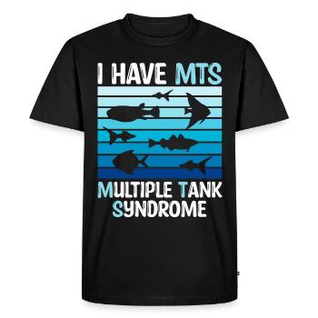 Drôle d’amateur d’aquarium disant citation du propriétaire de l’aquarium - T-shirt Premium bio Homme - noir - Devant - Nico (187cm)