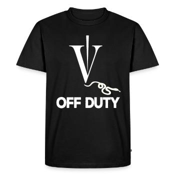 Off duty outfit I Off Duty I Funny veterinarian - Men's Premium Organic T-Shirt - black - Front - Nico (187cm)