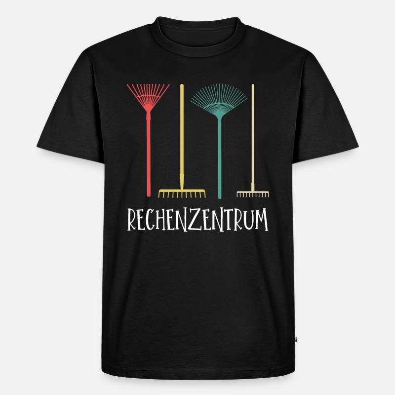 Rechenzentrum Garten Gärtner Blumen - Männer Premium Bio T-Shirt - Schwarz