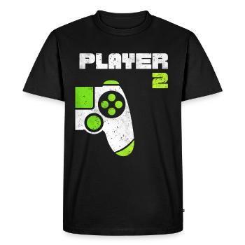 Player 1 Player 2 Gamer Partnerlook - T-shirt Premium bio Homme - noir - Devant - Nico (187cm)