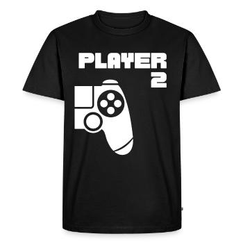 Player 1 Player 2 Gamer Partnerlook - T-shirt Premium bio Homme - noir - Devant - Nico (187cm)