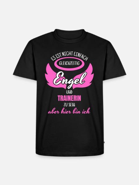 Trainerin Engel - Männer Premium Bio T-Shirt - Schwarz