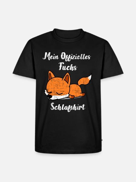Fuchs Schlafshirt - Männer Premium Bio T-Shirt - Schwarz