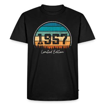 Vintage 1957 Limited Edition Retro - Men's Premium Organic T-Shirt - black - Front - Nico (187cm)