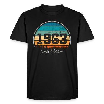 Vintage 1963 Limited Edition Retro - Men's Premium Organic T-Shirt - black - Front - Nico (187cm)