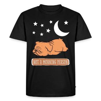 Bulldog dog sleep shirt pajamas pajamas - Men's Premium Organic T-Shirt - black - Front - Nico (187cm)