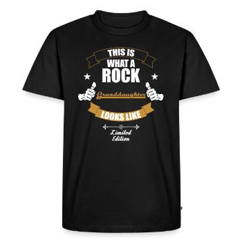 C'est une petite-fille du rock - T-shirt Premium bio Homme - noir - Devant - Nico (187cm)