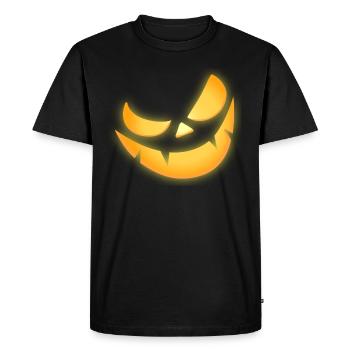 Citrouille costume visage pour hommes femmes Halloween - T-shirt Premium bio Homme - noir - Devant - Nico (187cm)