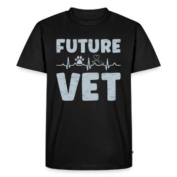 Future Vet for a Veterinarian Vet Tech - Men's Premium Organic T-Shirt - black - Front - Nico (187cm)