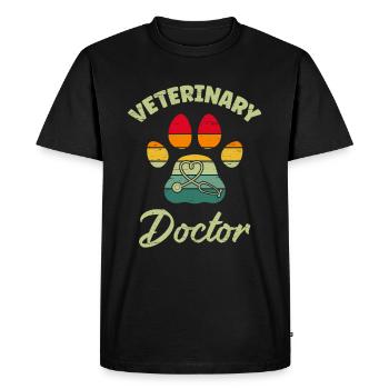 Veterinary Doctor for a Veterinarian Vet Tech - Men's Premium Organic T-Shirt - black - Front - Nico (187cm)