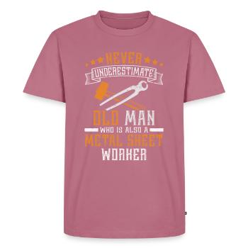 Sheet Metal Working For A Sheet Metal Worker - Men's Premium Organic T-Shirt - mauve - Front - Nico (187cm)