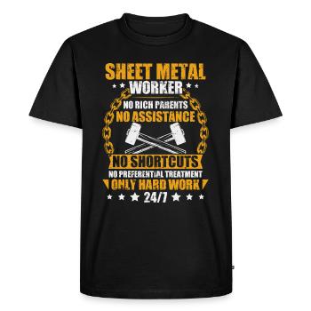 Sheet Metal Working For A Sheet Metal Worker - Men's Premium Organic T-Shirt - black - Front - Nico (187cm)