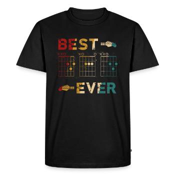 Guitar Best Dad Ever Hidden Message Chord for a - Men's Premium Organic T-Shirt - black - Front - Nico (187cm)