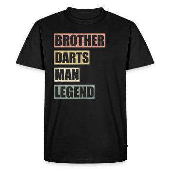 Fléchettes Frère Homme Légende - T-shirt Premium bio Homme - noir - Devant - Nico (187cm)