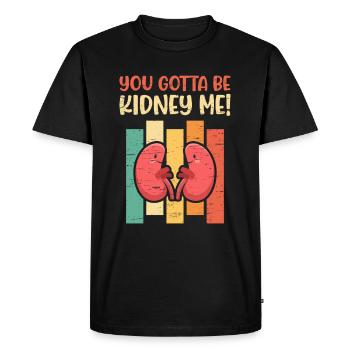 Kidney Donor Organ Transplant for a Organ Donor - Men's Premium Organic T-Shirt - black - Front - Nico (187cm)