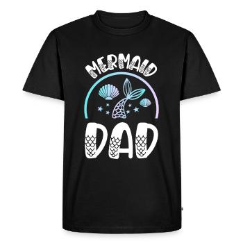 Mermaid Dad for a Mermaid Bride - Men's Premium Organic T-Shirt - black - Front - Nico (187cm)