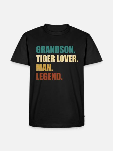 Tiger Grandchild Legend - Men's Premium Organic T-Shirt - black