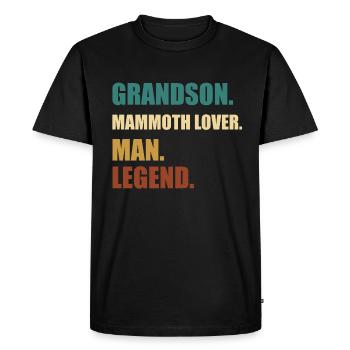 Mammut Grandson Legend - Men's Premium Organic T-Shirt - black - Front - Nico (187cm)