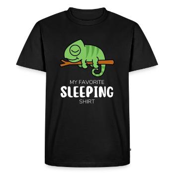 Ma chemise de couchage préférée Chemise de sommeil animal - T-shirt Premium bio Homme - noir - Devant - Nico (187cm)