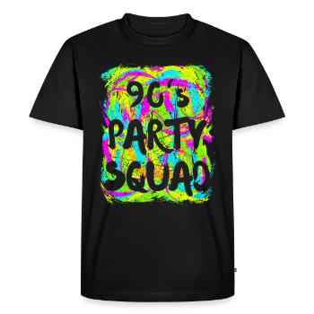 Tenue de fête des années 90 Neon Look Retro - T-shirt Premium bio Homme - noir - Devant - Nico (187cm)