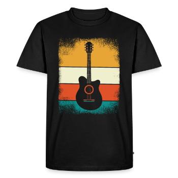 Guitar Rock Music for Guitarists Retro Vintage - Men's Premium Organic T-Shirt - black - Front - Nico (187cm)