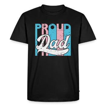 Fier Papa Trans Droits Lgbt Fierté Lgbt Maman - T-shirt Premium bio Homme - noir - Devant - Nico (187cm)