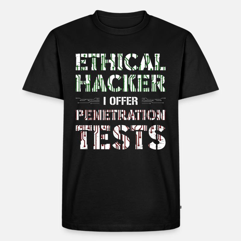 Computer Security Hacker Webentwickler - Männer Premium Bio T-Shirt - Schwarz