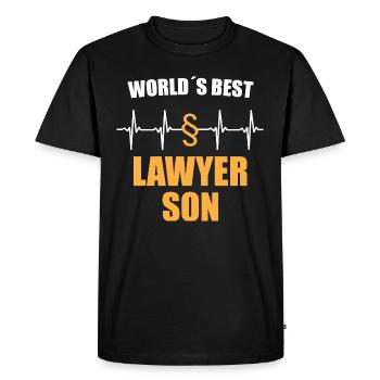 Lawyer Son Herzschlag - Men's Premium Organic T-Shirt - black - Front - Nico (187cm)