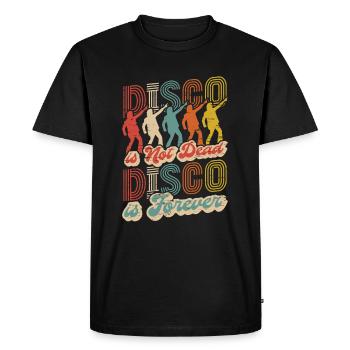 Disco n’est pas mort Disco est pour toujours - T-shirt Premium bio Homme - noir - Devant - Nico (187cm)