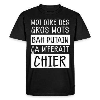 Gros mots humour Cadeau Homme Meilleur Pote Ami - T-shirt Premium bio Homme - noir - Devant - Nico (187cm)
