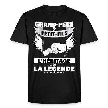 Citation Future Naissance Petit-Fils Et Papy - T-shirt Premium bio Homme - noir - Devant - Nico (187cm)