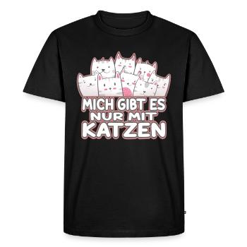 Cat Cats Kitten Cats Shirt Gift - Men's Premium Organic T-Shirt - black - Front - Nico (187cm)