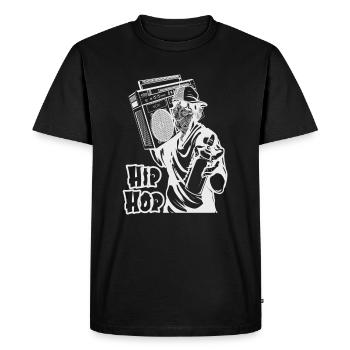 Rétro Hip Hop 90's Old School break dance - T-shirt Premium bio Homme - noir - Devant - Nico (187cm)
