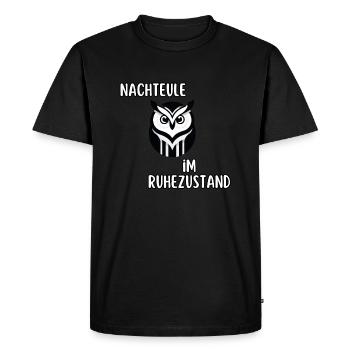 Oiseau de nuit à la retraite - T-shirt Premium bio Homme - noir - Devant - Nico (187cm)