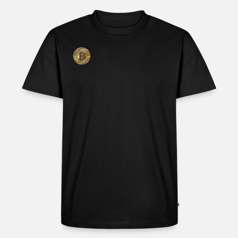 Bitcoin - Männer Premium Bio T-Shirt - Schwarz