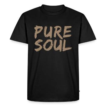 Pureté et caractère, âme pure - T-shirt Premium bio Homme - noir - Devant - Nico (187cm)