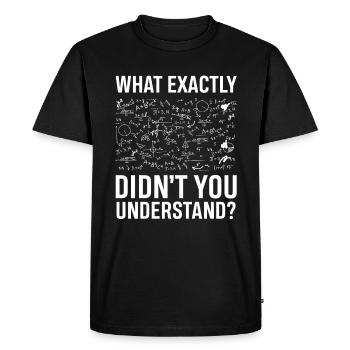 What did you not understand physics - Men's Premium Organic T-Shirt - black - Front - Nico (187cm)