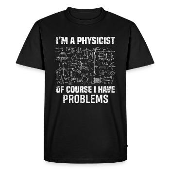 Physics physicist mathematician gift - Men's Premium Organic T-Shirt - black - Front - Nico (187cm)