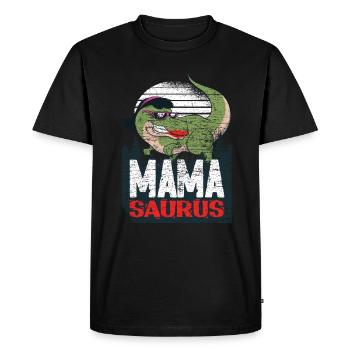 Dinosaure Mamasaurus Mama Saurus - T-shirt Premium bio Homme - noir - Devant - Nico (187cm)