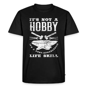 Forgeron hobby énonciation drôle - T-shirt Premium bio Homme - noir - Devant - Nico (187cm)