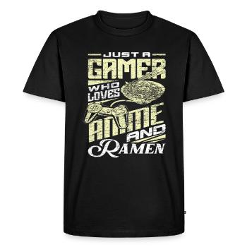 Jeux de joueurs animés - T-shirt Premium bio Homme - noir - Devant - Nico (187cm)
